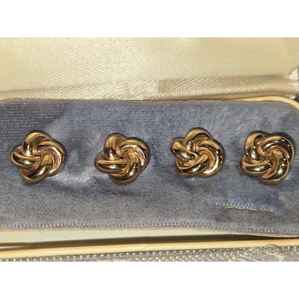 Vintage Dolan Bullock DB 1/20 14K GF Gold Filled Knot Cufflinks Cuff Links